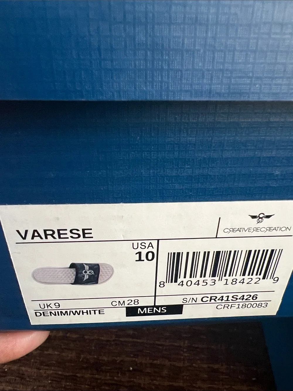 Creative Recreation Denim/White Varese Slide Sandals